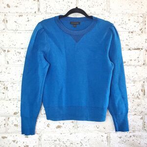 Banana Republic Splash Puff Blue Sweater Long Sleeve Preppy Crew Neck Womens SZM